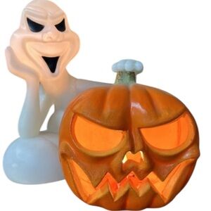 Vintage Seasons by Zanders Ghost Pumpkin Halloween 14” Plastic Blow Mold